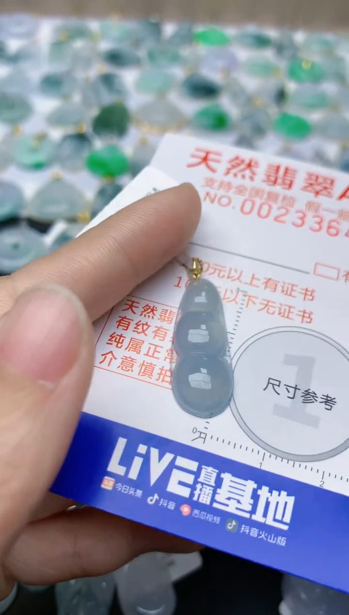 【闪购商品】翡翠颈饰18K金镶嵌天然翡翠A货    19.0