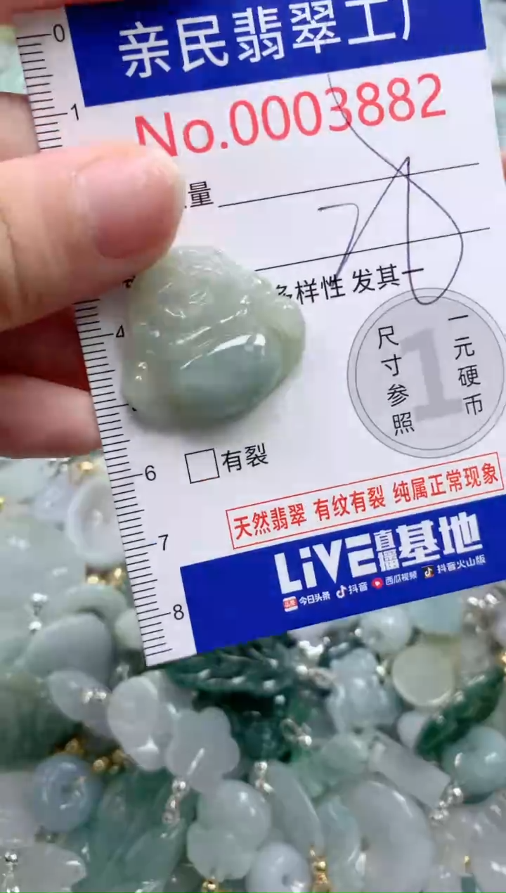 翡翠未镶嵌吊坠(不含链)3882