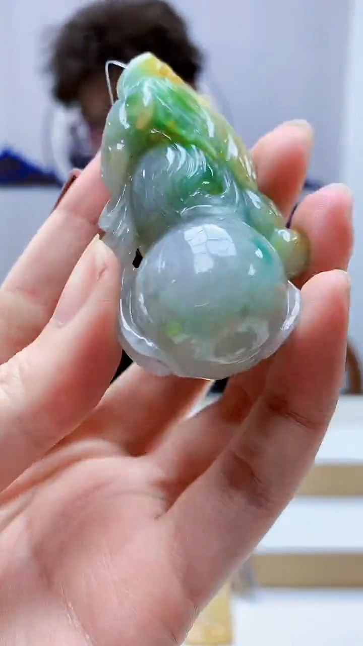 未镶嵌定制翡翠4688zm-毛货挂件葫芦73