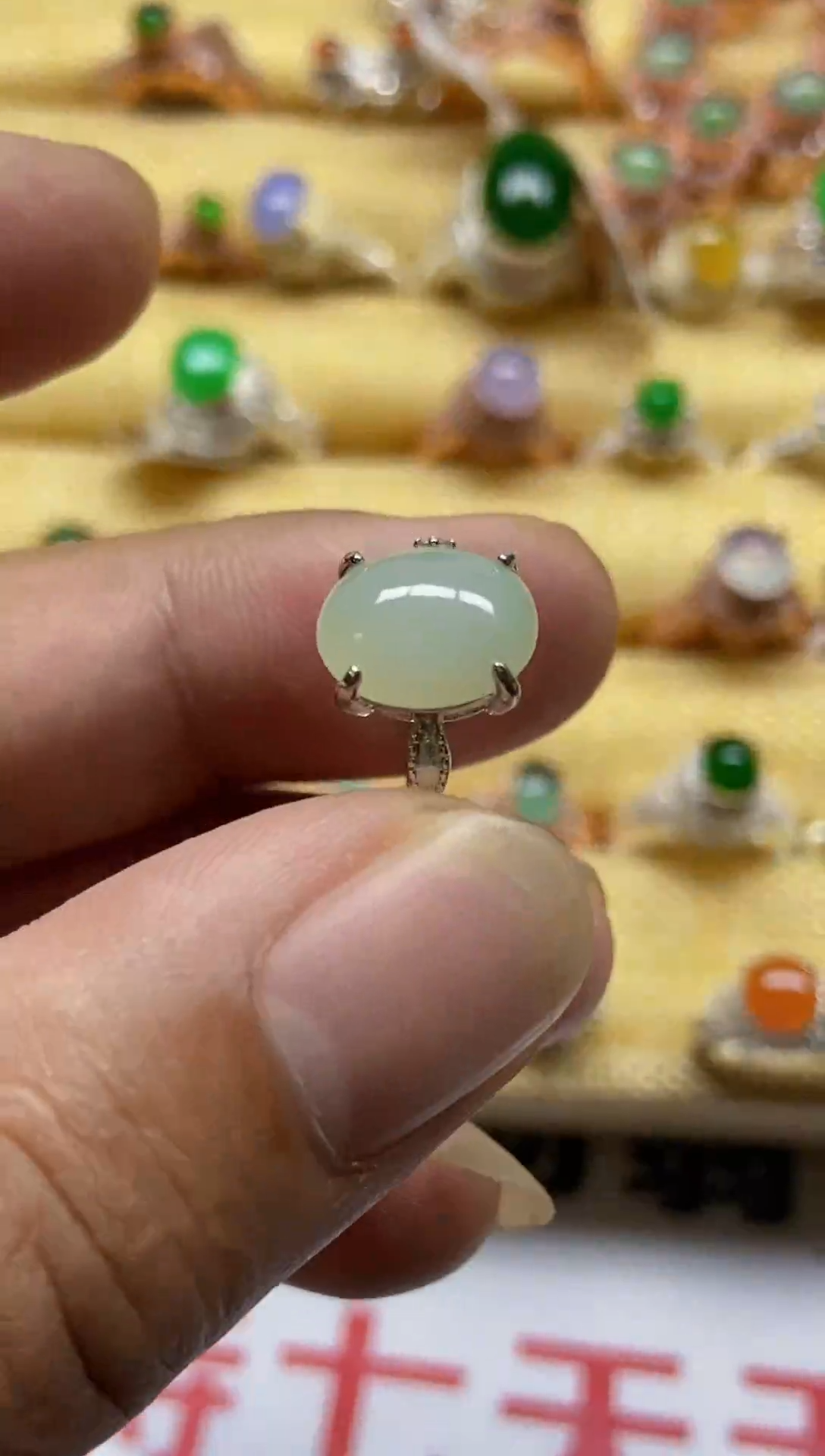 【闪购商品】翡翠戒指银S925镶嵌0000