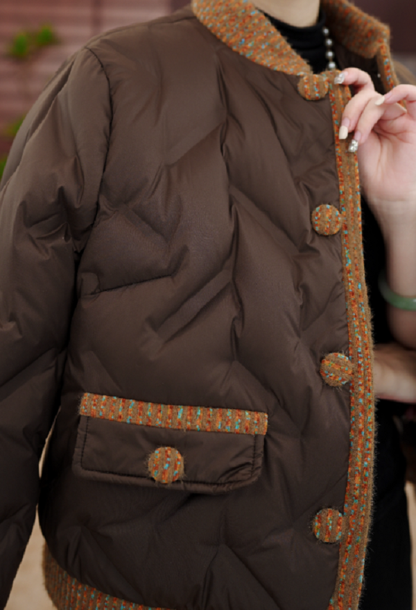 【甄选大朵鸭绒】2025杭州原版正品保暖气质鸭绒服CE-100233-YMQS