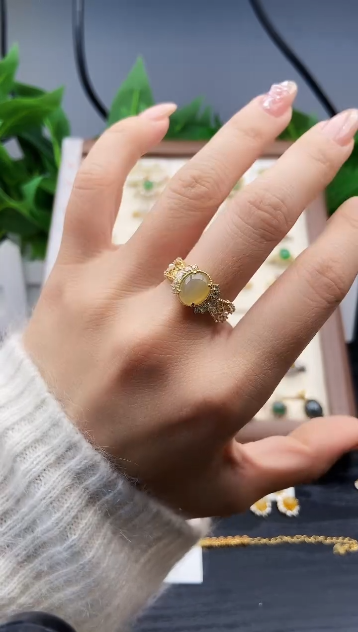 银S925镶嵌戒指翡翠12