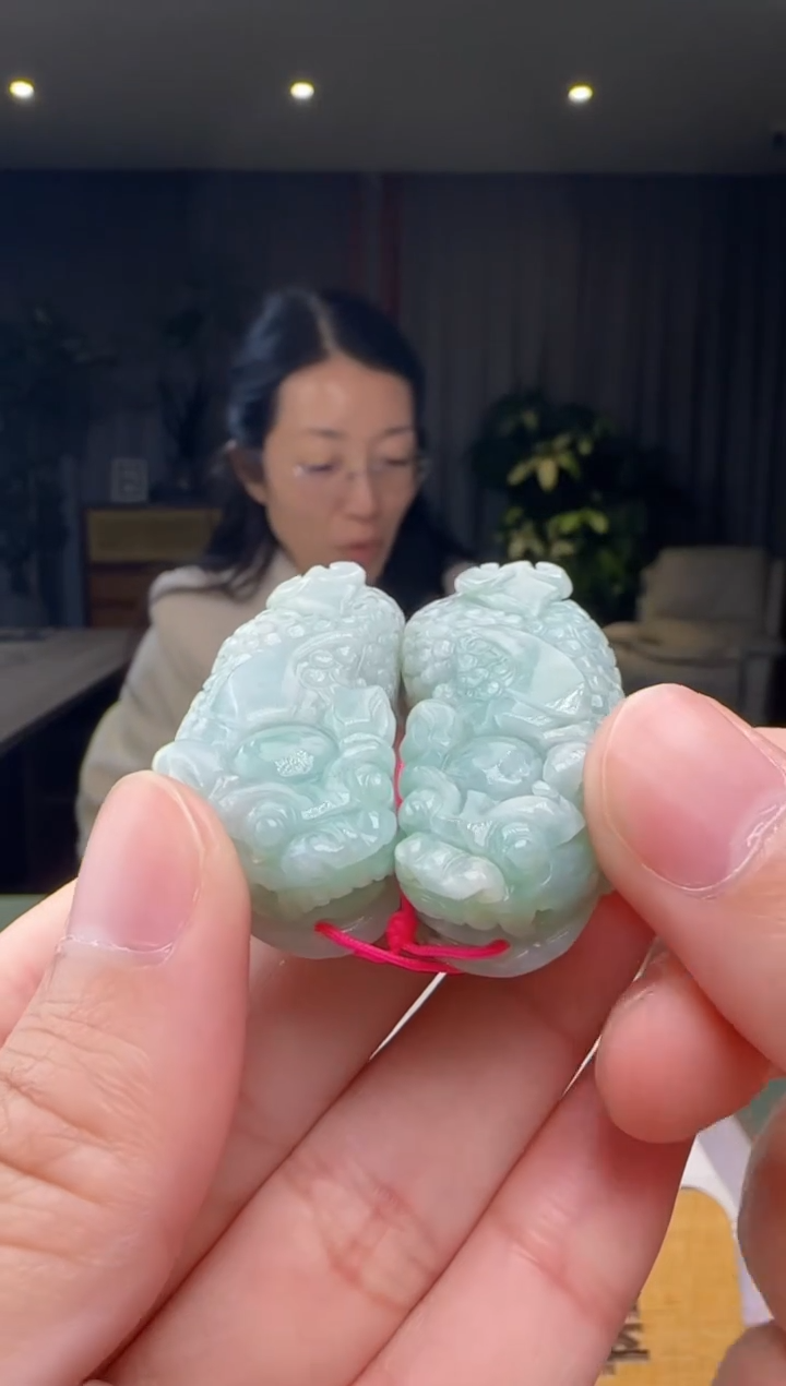 【闪购商品】翡翠颈饰未镶嵌一对XM@@WS1WX26552