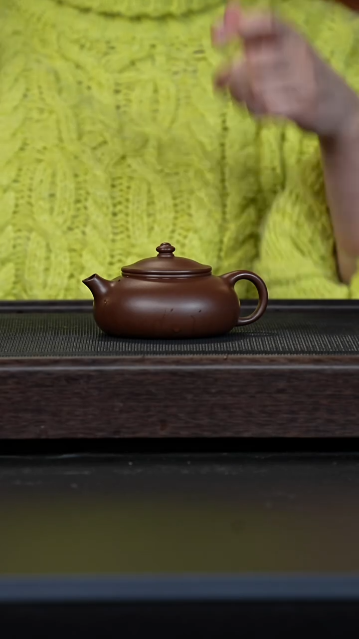 【闪购商品】紫砂茶壶深井老紫泥寒江