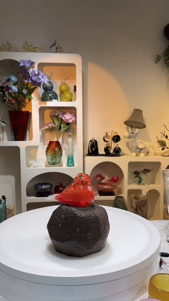 【闪购商品】琉璃石头鸟摆件