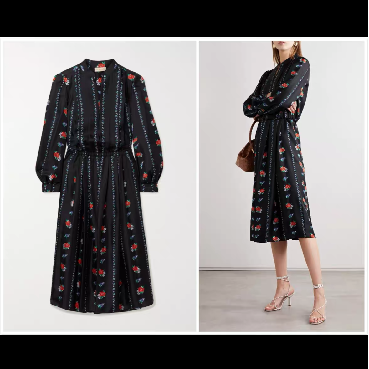 99新 TORY BURCH/汤丽柏琦 真丝连衣裙 2码 P225785419