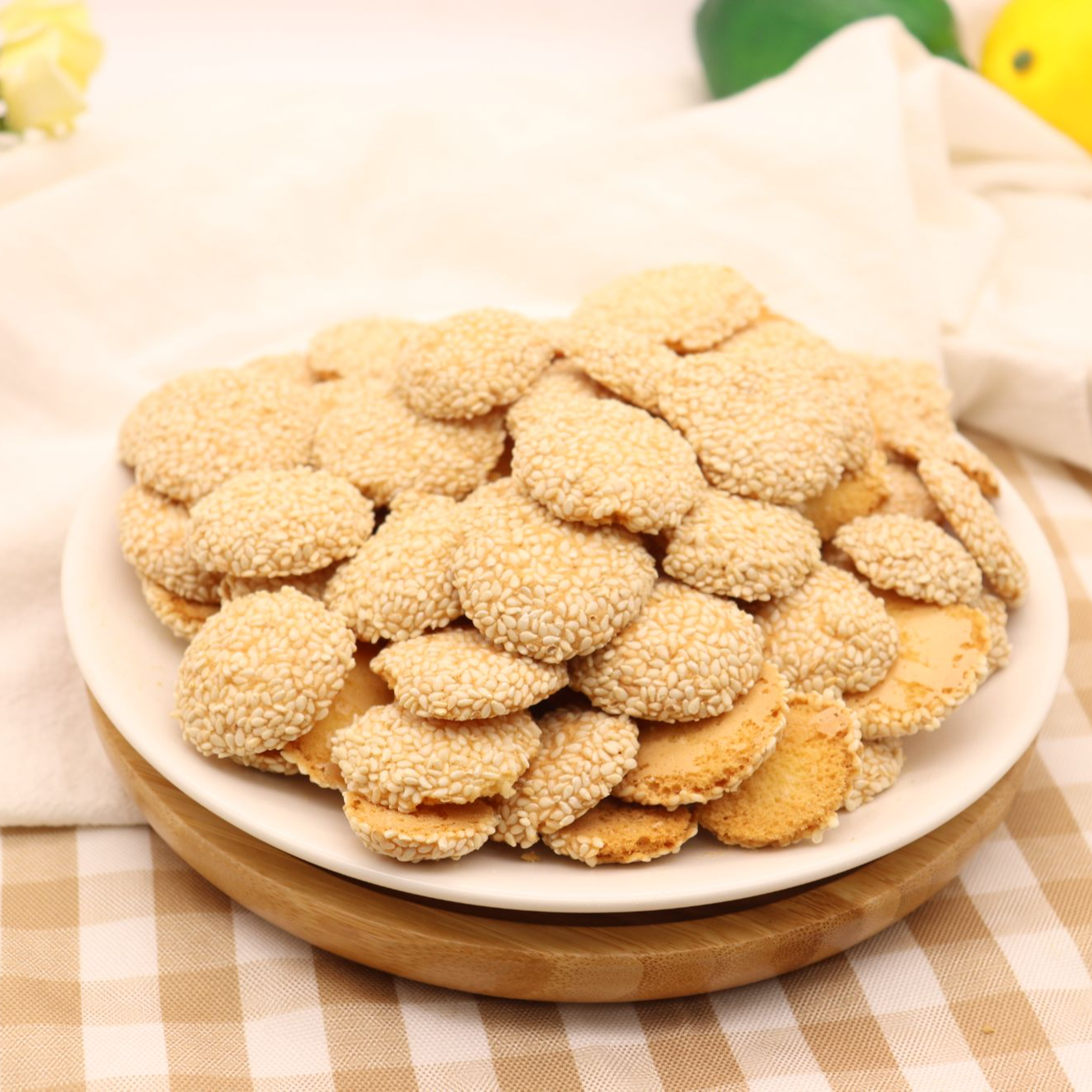 老式正宗传统芝麻小饼古法匠心之作酥松有度更优雅浓郁芝麻香