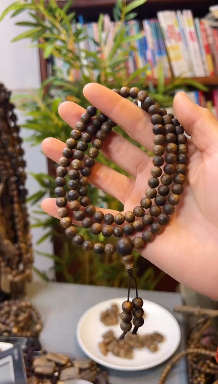 【闪购商品】沉香手串棋楠圆珠单圈