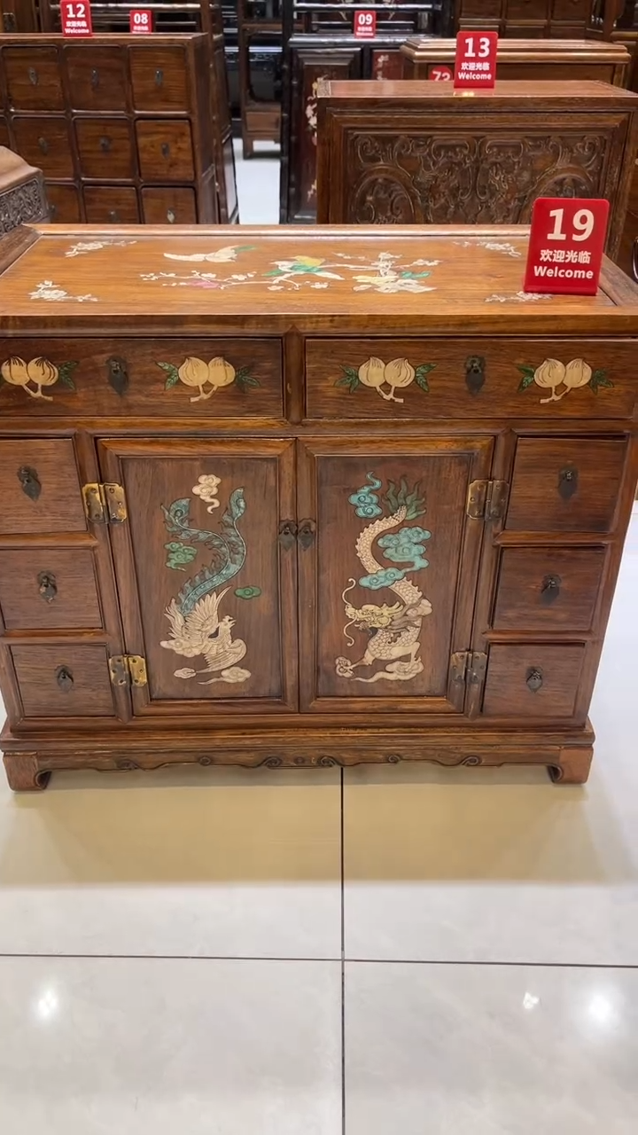 【闪购商品】木龙凤呈祥 收纳柜