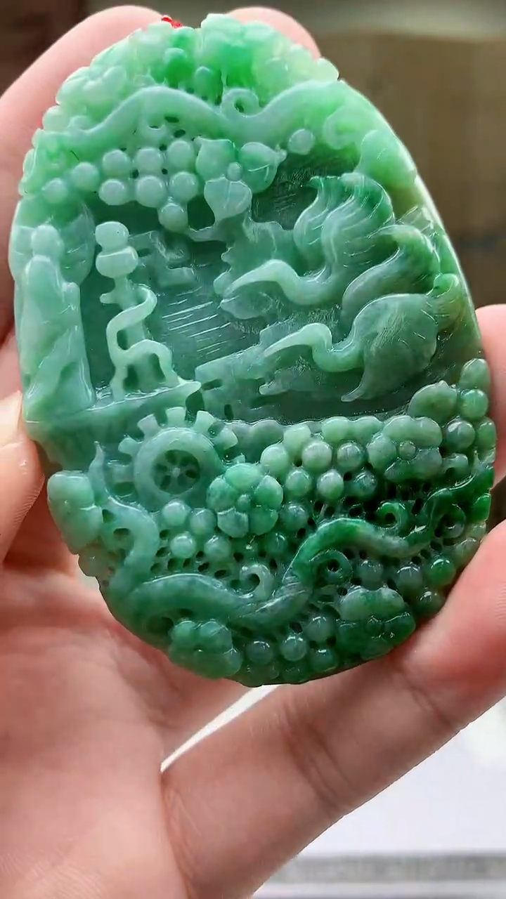 【闪购商品】定制翡翠未镶嵌4812bb-毛货挂件73