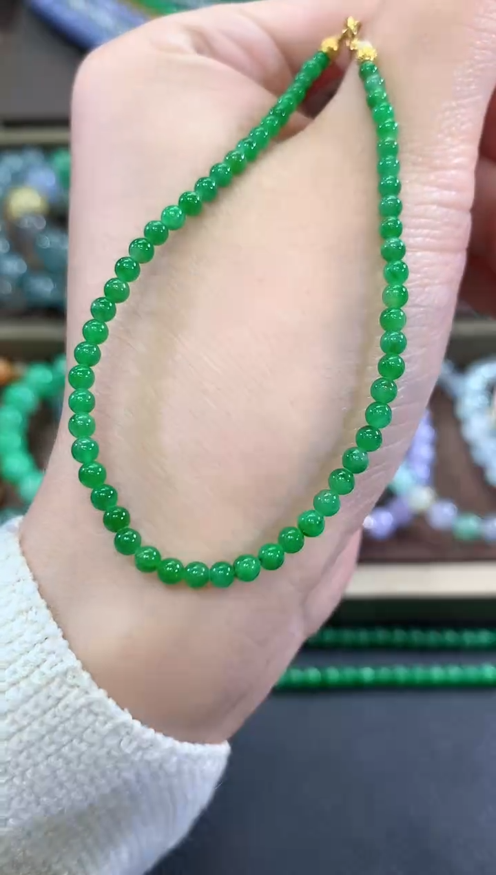 18K金镶嵌手链翡翠d81多样性一件发货 