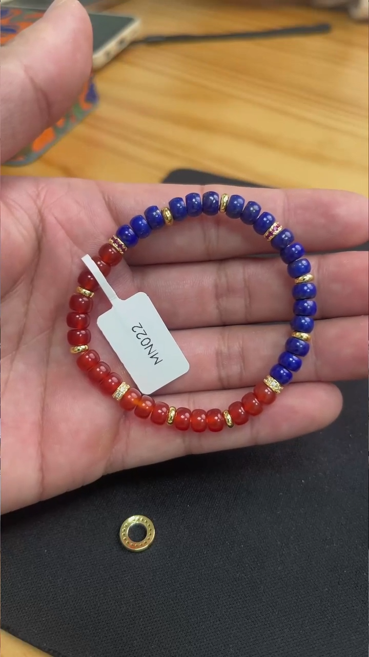 合金手串玛瑙/玉髓红玉髓青金石手串