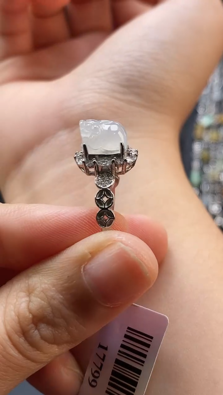 颈饰银S925镶嵌翡翠17199