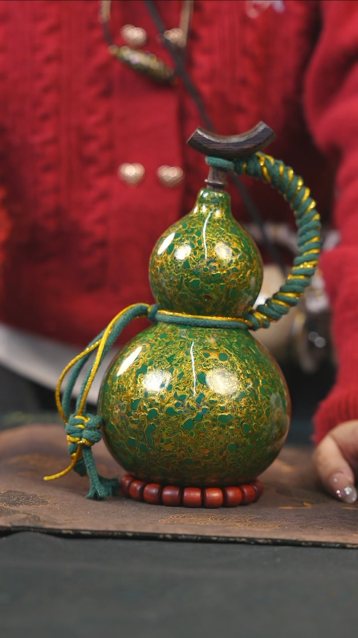 【闪购商品】WB181漆艺酒葫芦不包手串及旋转底座