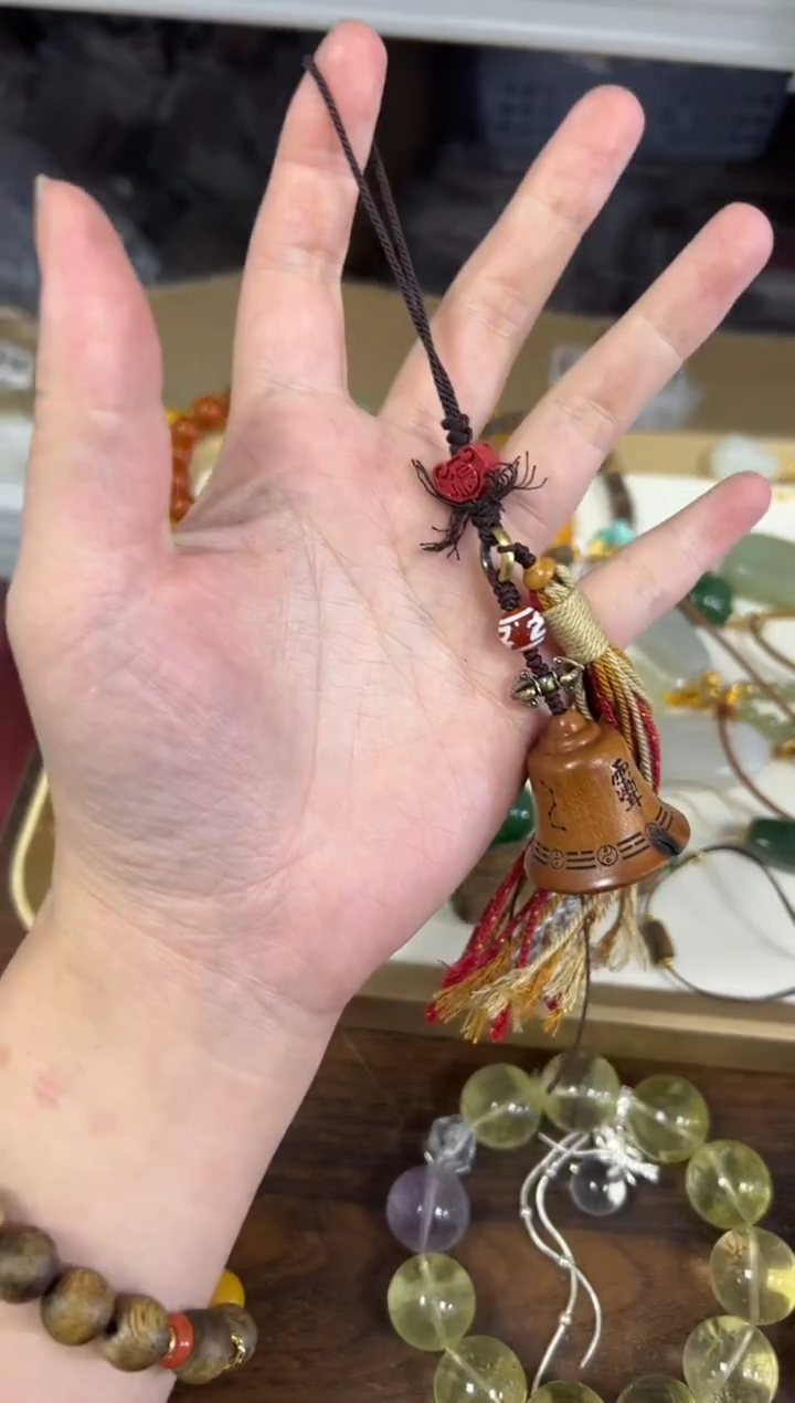 枣木手串/手链雷击枣木铃铛编制款挂件[2551]
