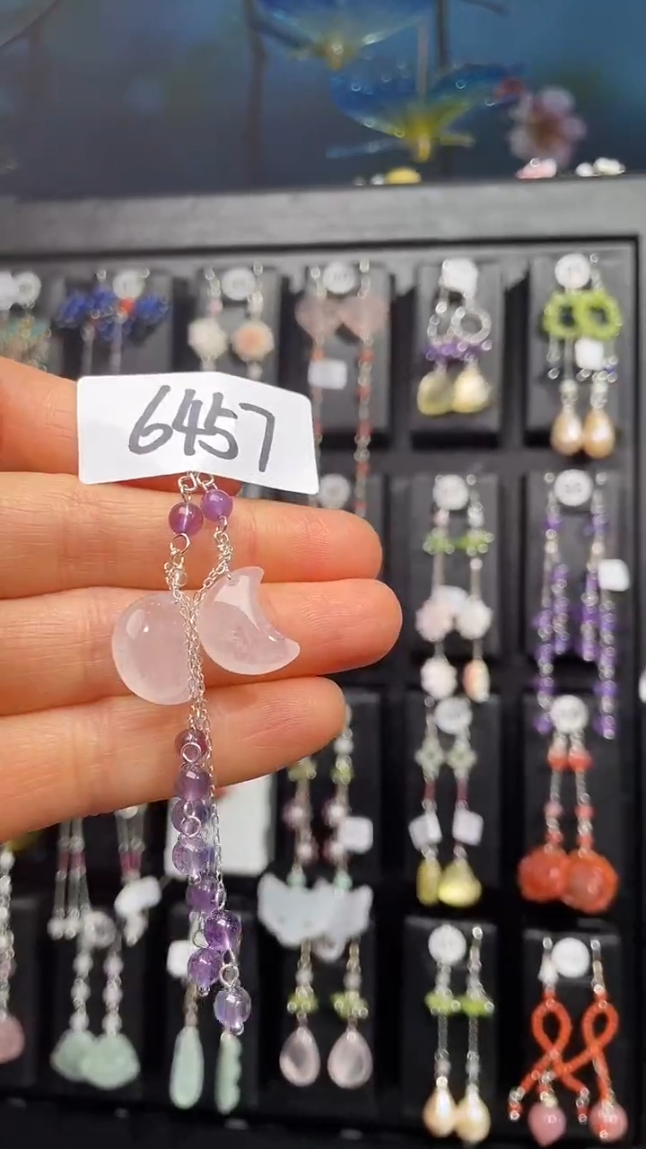 银S925镶嵌耳饰紫晶喜欢拍