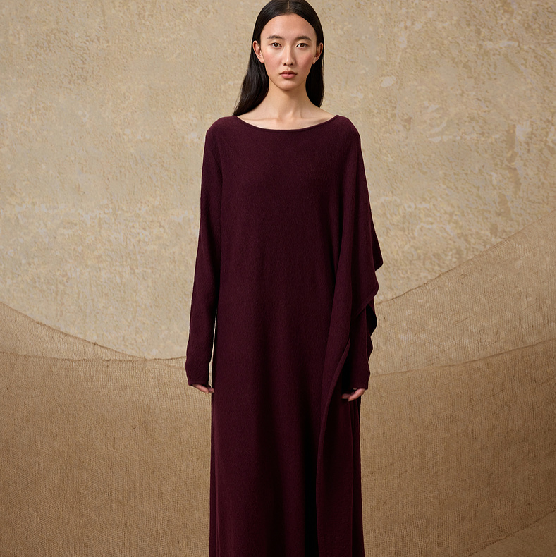 EXCEPTION长款直身船领连衣裙AB24-W2J02