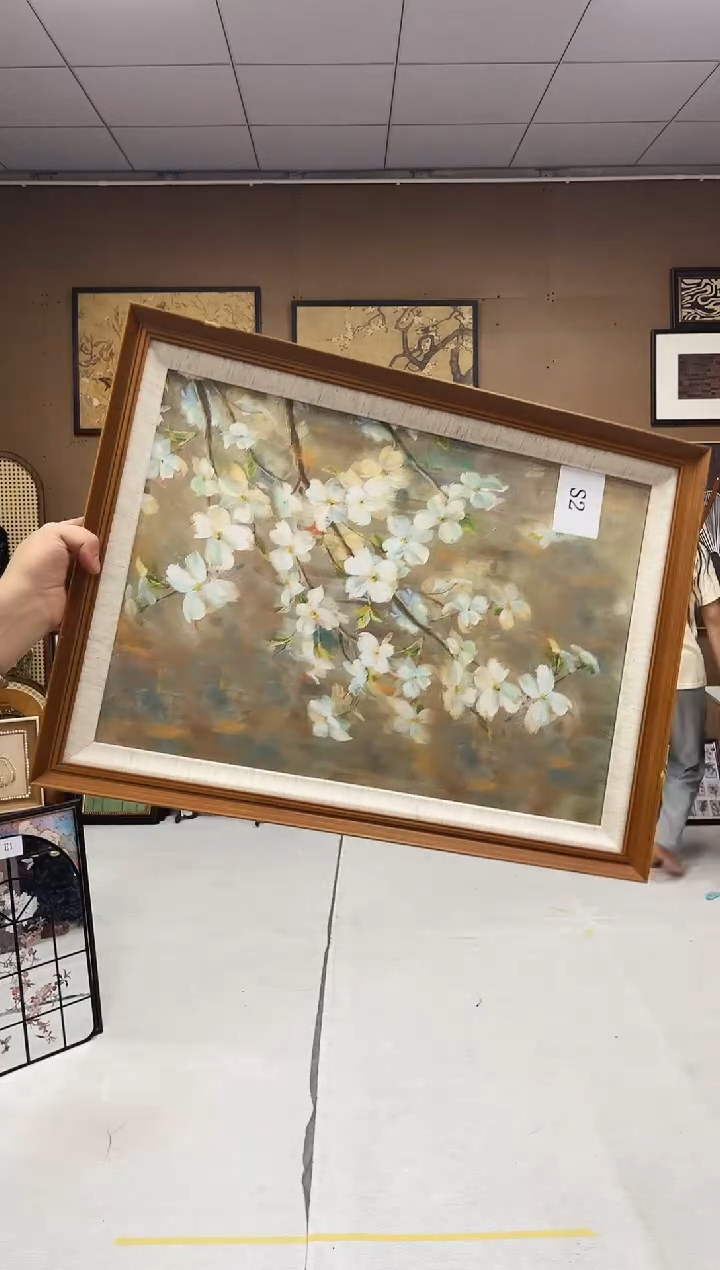 竖款苹果花  45*60