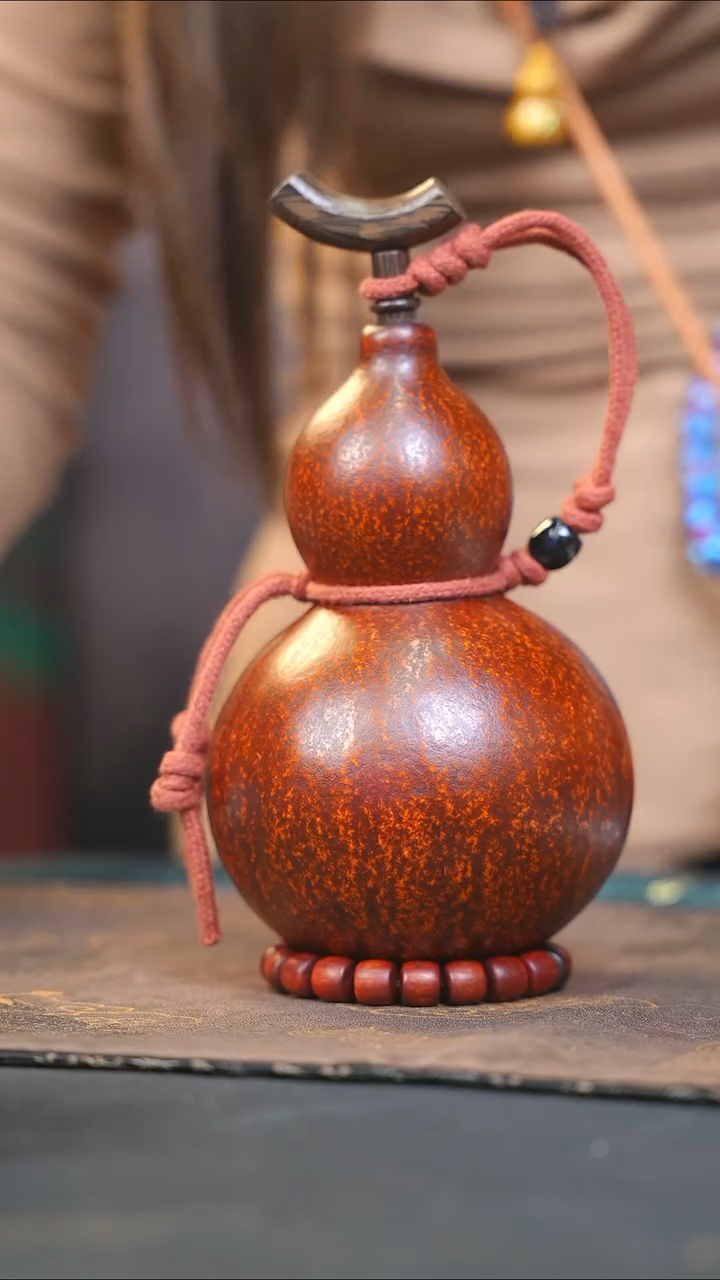 【闪购商品】WQ103大漆酒葫芦不包手串及旋转底座