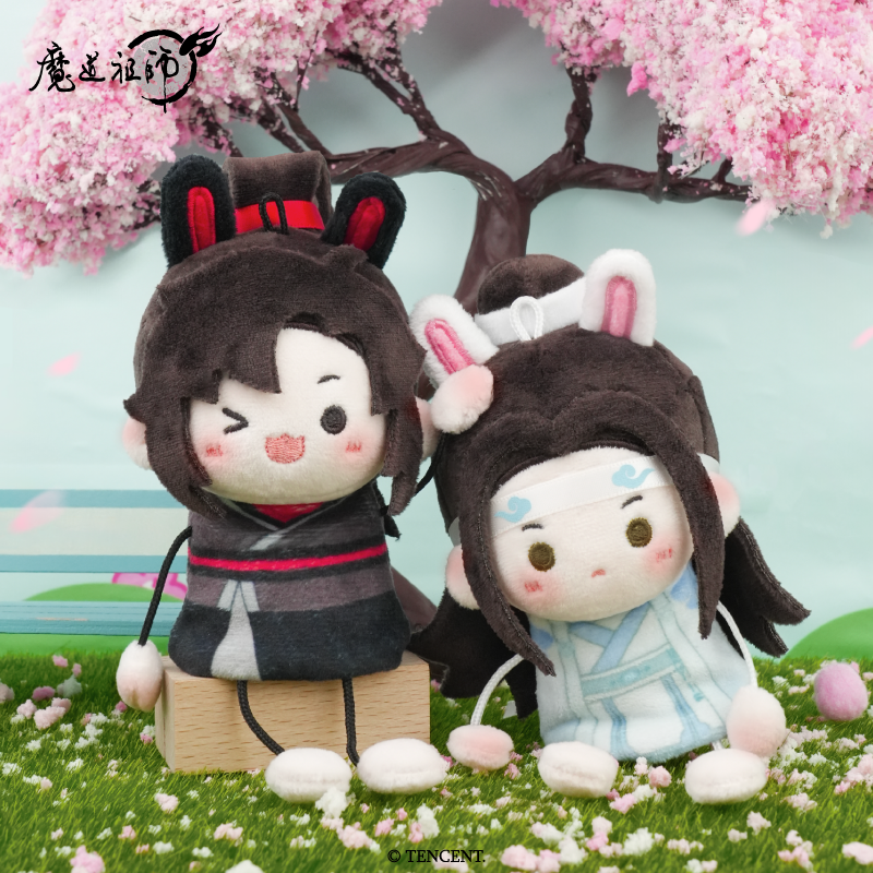 《魔道祖师 》动画晴天娃娃系列毛绒挂件蓝忘机魏无羡玩偶周边