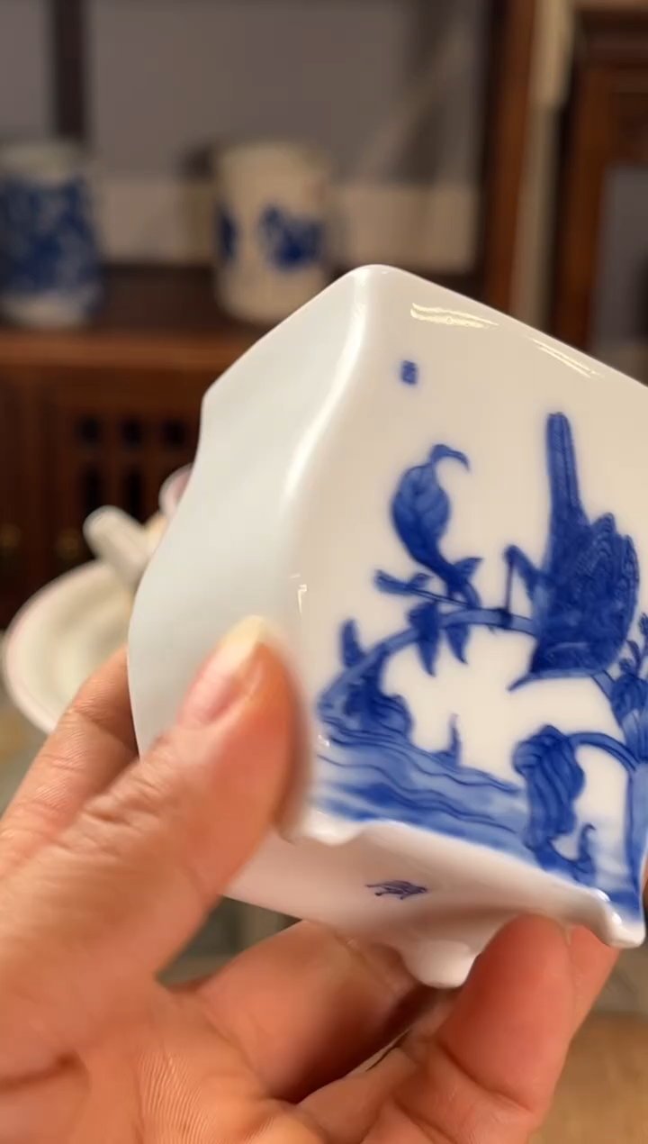 用****1景德镇文祥窑手工釉下彩陶瓷单杯