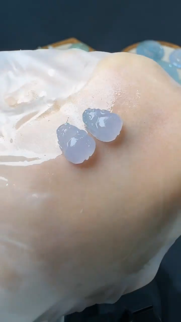 【闪购商品】定制翡翠未镶嵌毛货33（一对）