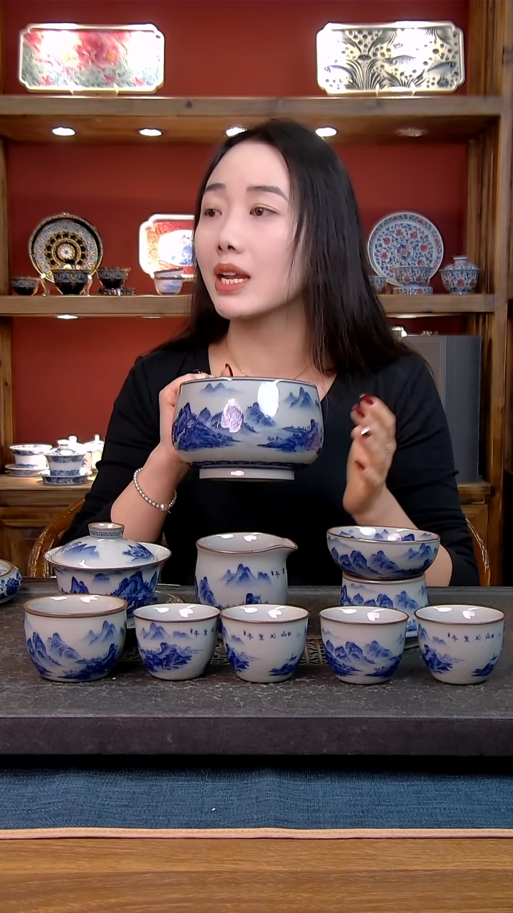 简装家用款9件套 老陶泥开片纹陶瓷茶具