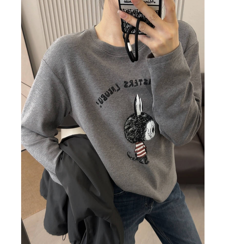 Y.M | 小拉布~灵感印花柔软加绒秋冬休闲百搭款打底T恤1480 