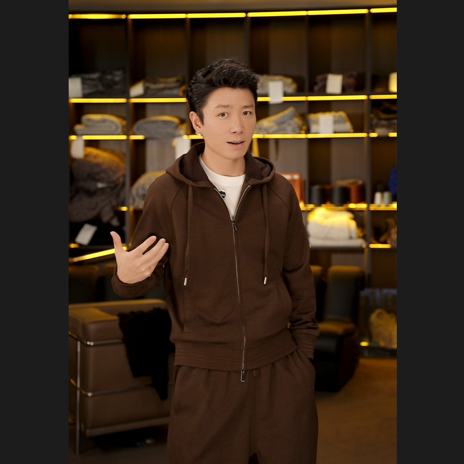 冬季上新舒适亲肤休闲套装百搭通勤商务纯色保暖男女款