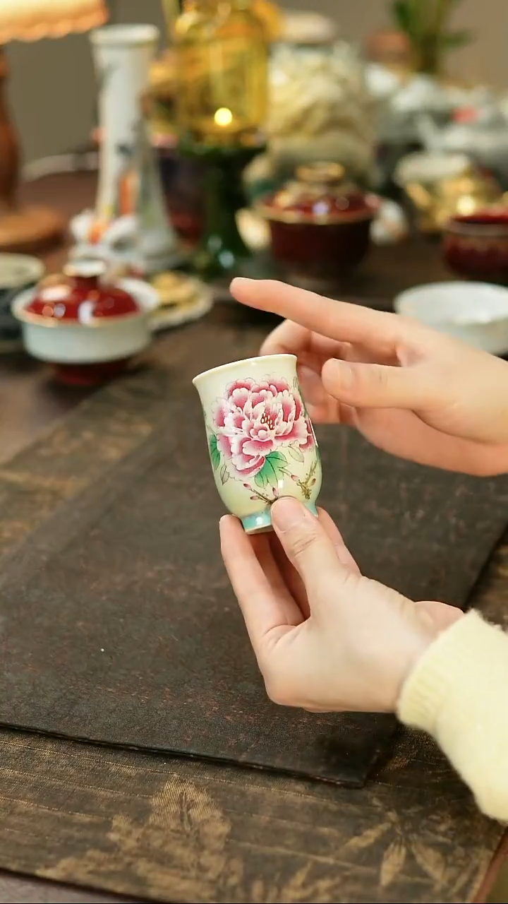 景德镇陶瓷杯碗柴烧多人