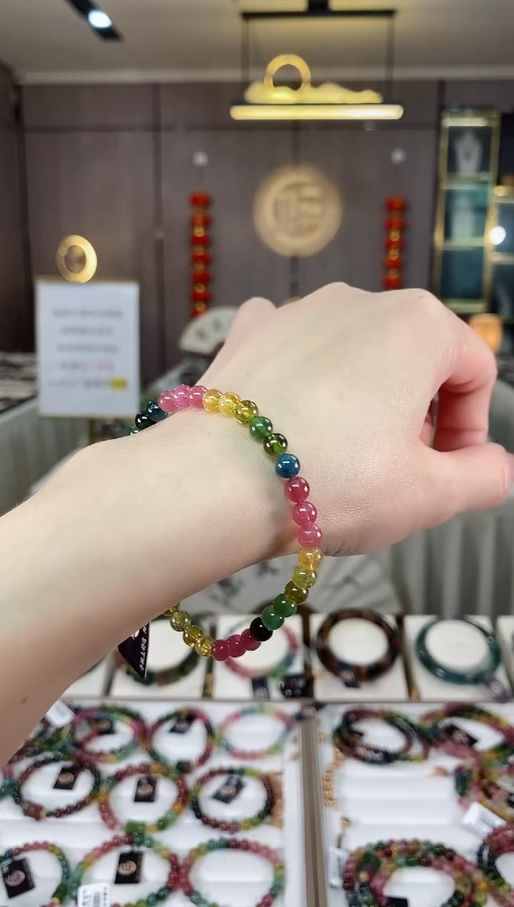 【闪购商品】碧玺单圈手串5mm+未镶嵌（多样性发一条）hon