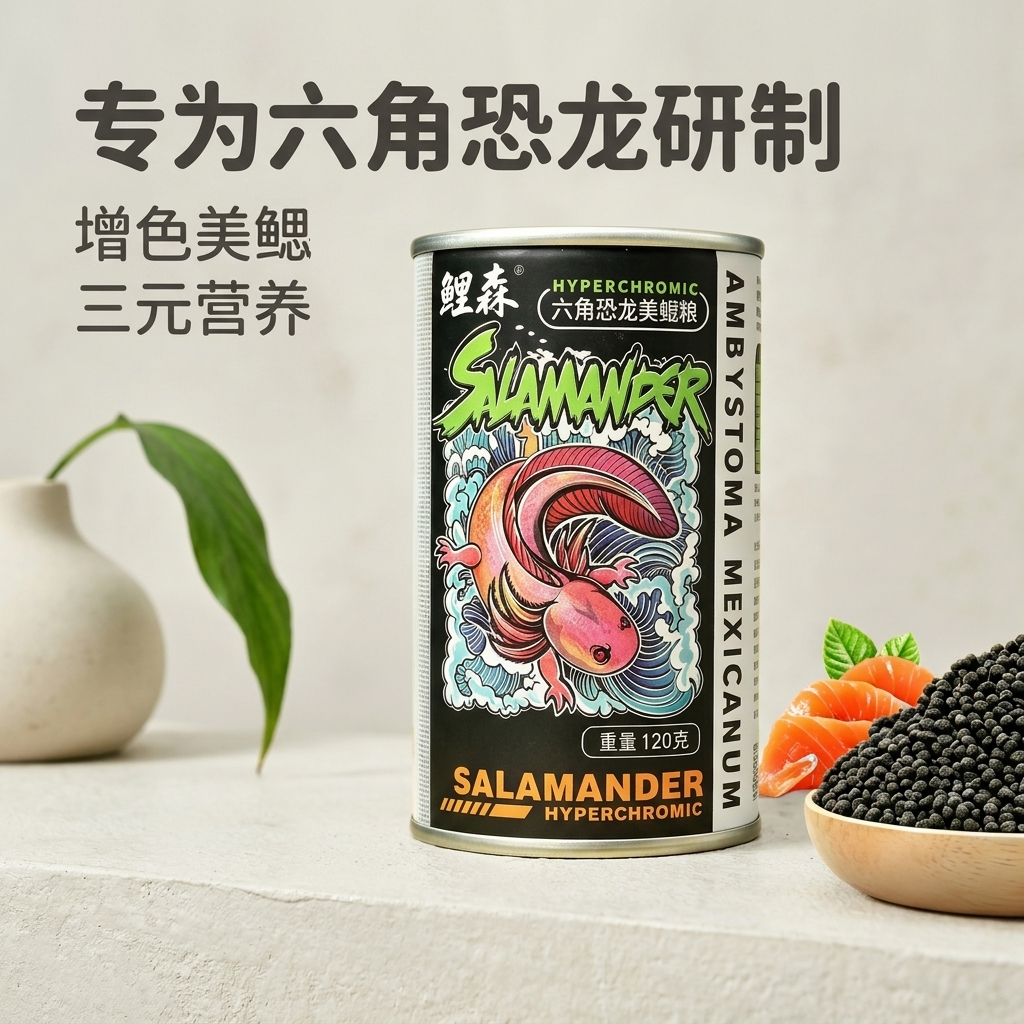 六角恐龙鱼饲料鱼食高蛋白东方蝾螈娃娃鱼专用下沉型仿红虫饲料粮