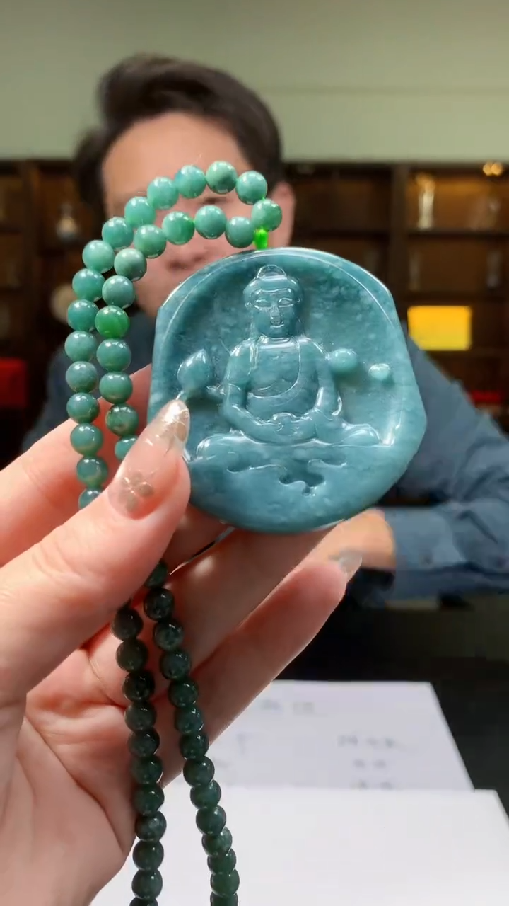 【闪购商品】定制翡翠未镶嵌8035yx-毛货挂件77