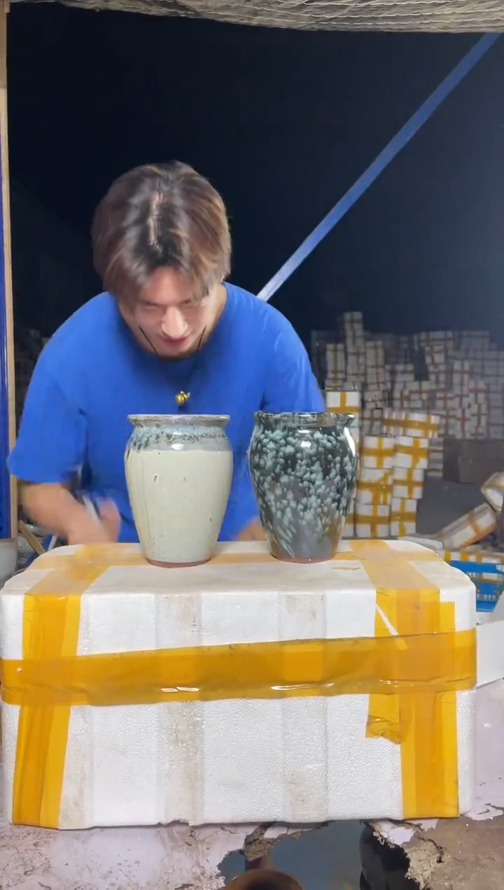 紫砂花盆宜兴紫砂粗陶花盆12*16