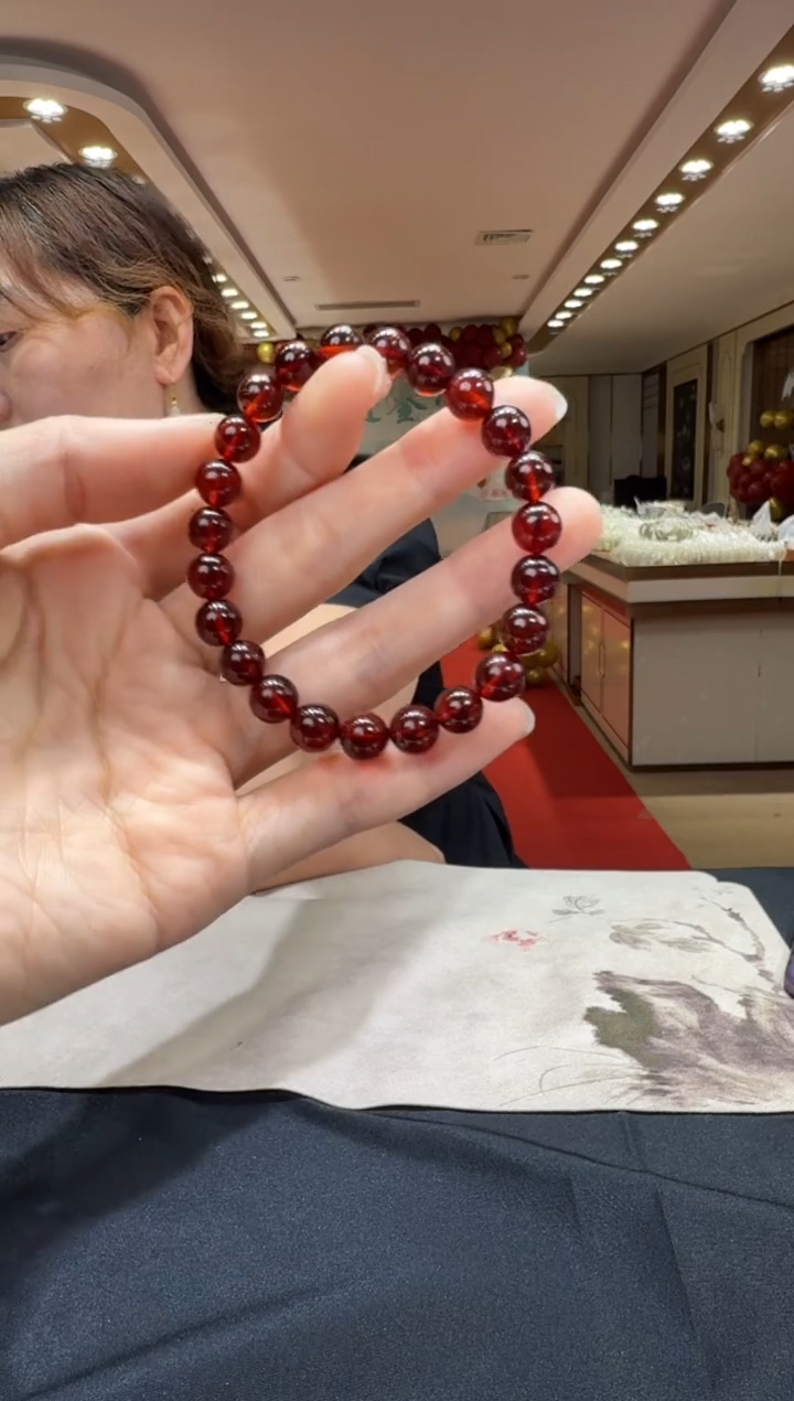 未镶嵌颈饰琥珀手串7-8（多样性发一）