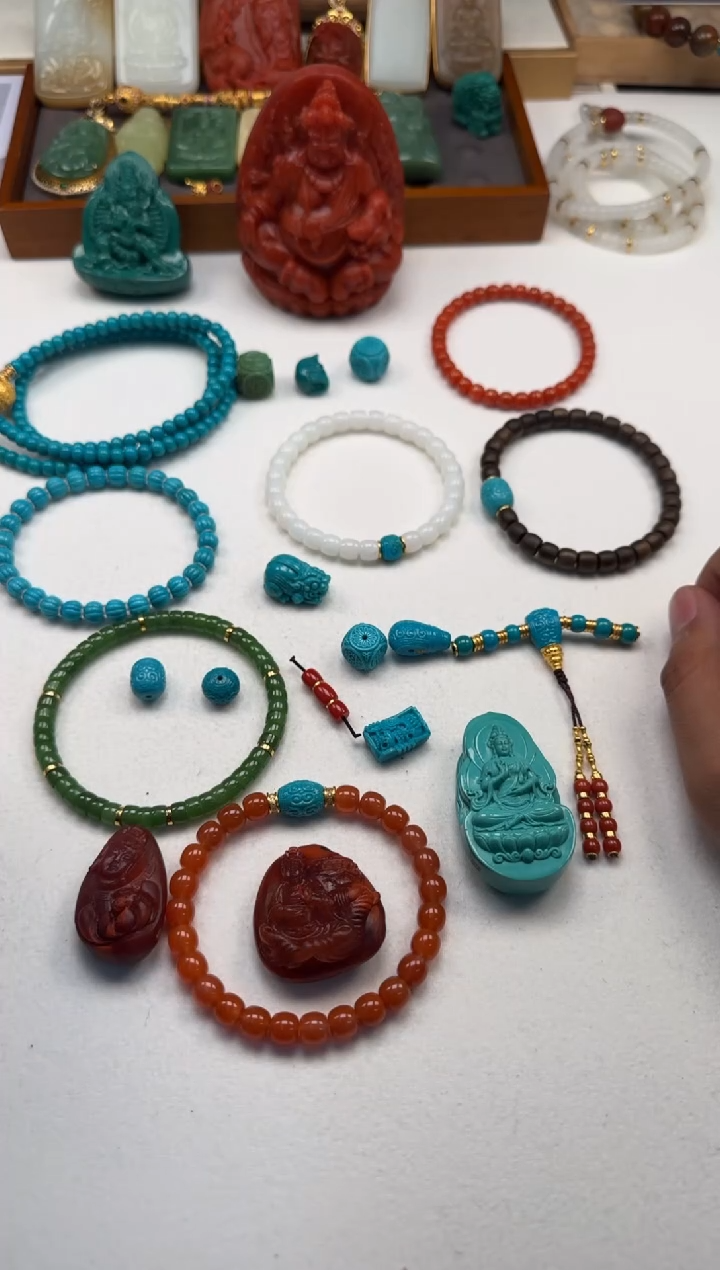 18K金镶嵌绿松石配饰配饰春***～配饰配饰