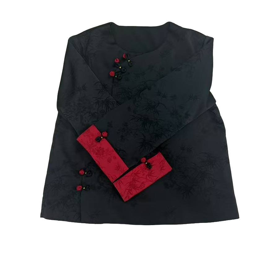 7092新中式提花打底衫