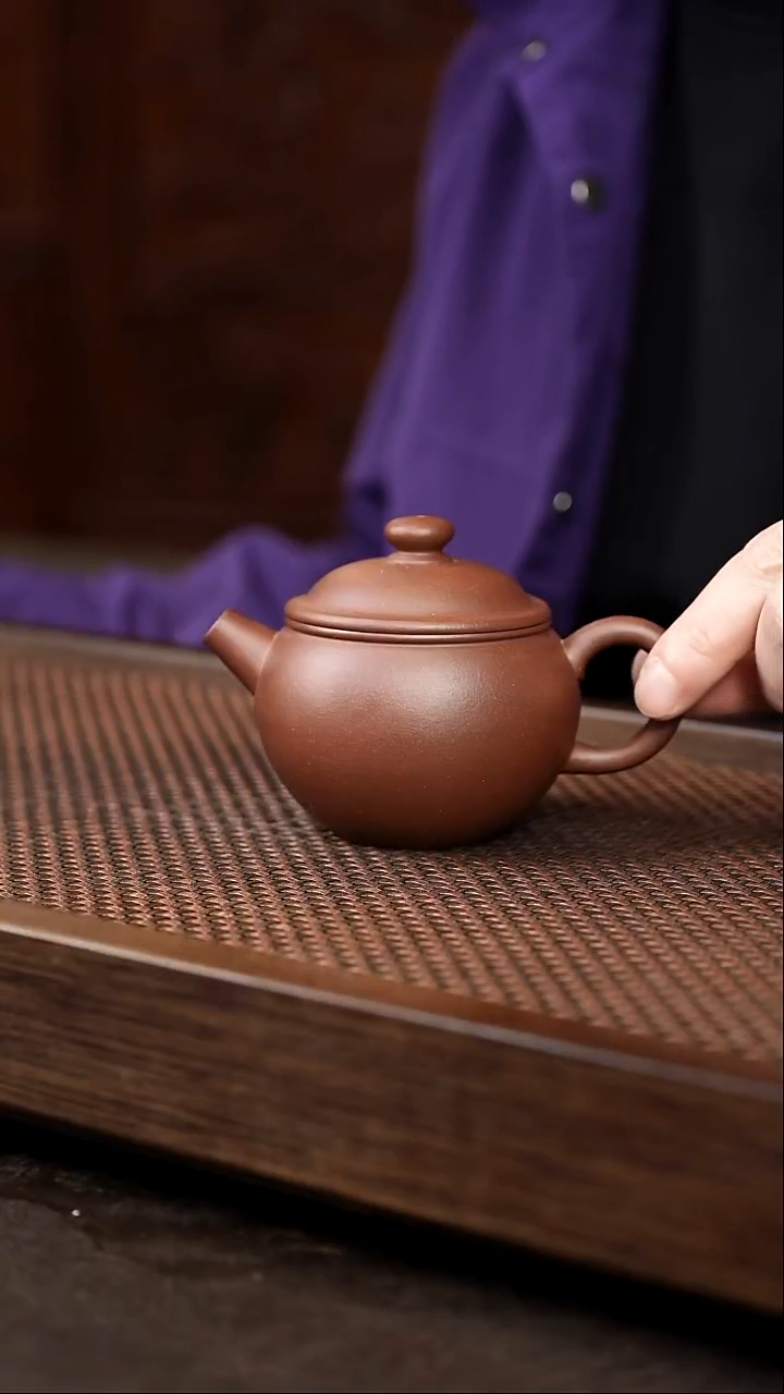 茶壶紫砂紫泥巨轮珠 大
