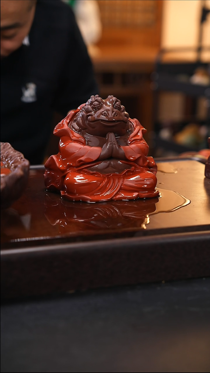 大号蟾仙雕塑茶宠