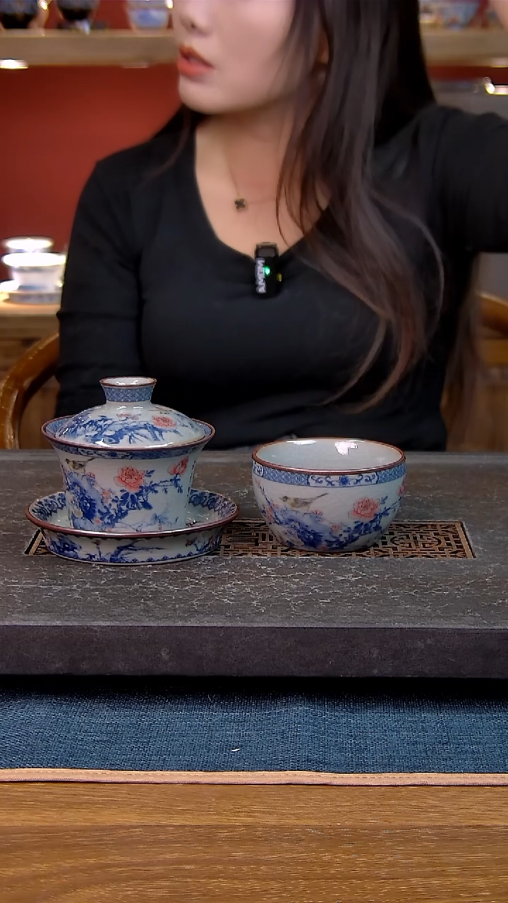 简装家用款2件套 老陶泥开片纹陶瓷茶具