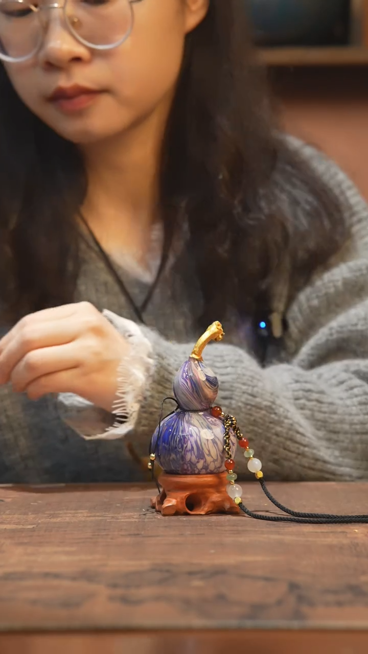 【闪购商品】742号-大漆飘漆小葫芦脖挂