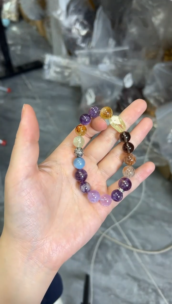 水晶手链未镶嵌多宝紫水晶设计款手串[3017]