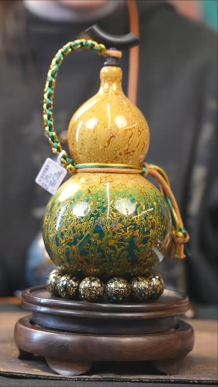 【闪购商品】YK203漆艺酒葫芦不包手串及旋转底座
