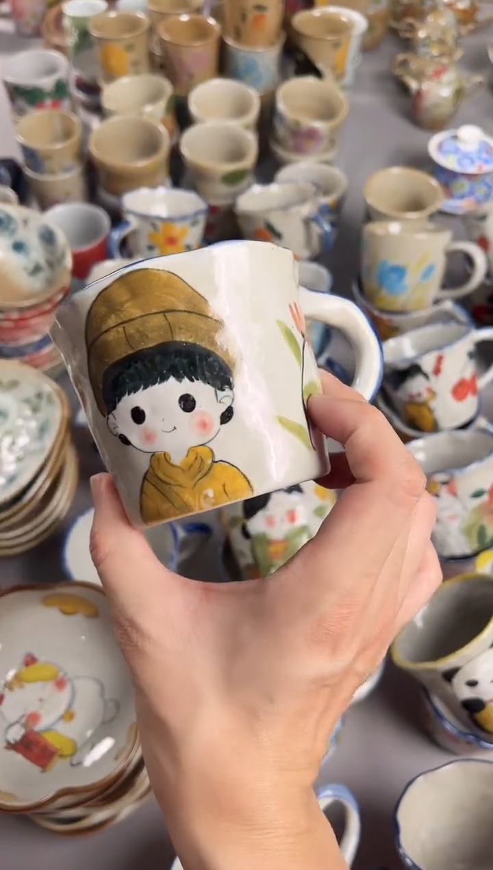 瓷片手绘高温釉下彩陶瓷