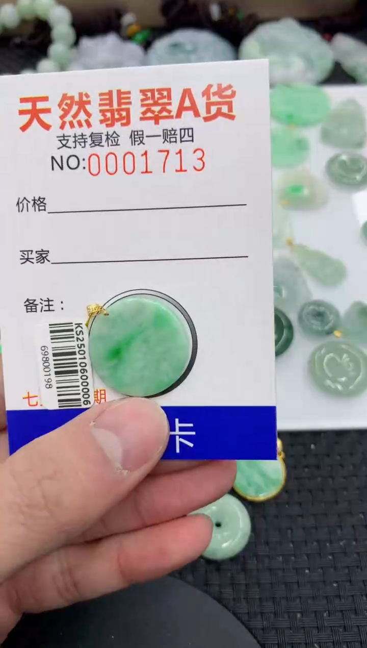 【闪购商品】翡翠颈饰18K金镶嵌1111111111