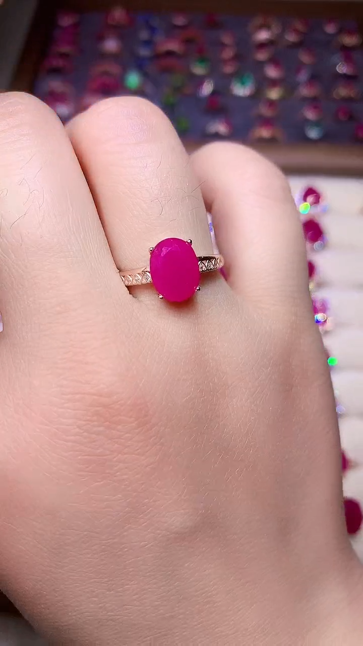 【闪购商品】红宝石戒指银S925镶嵌0000