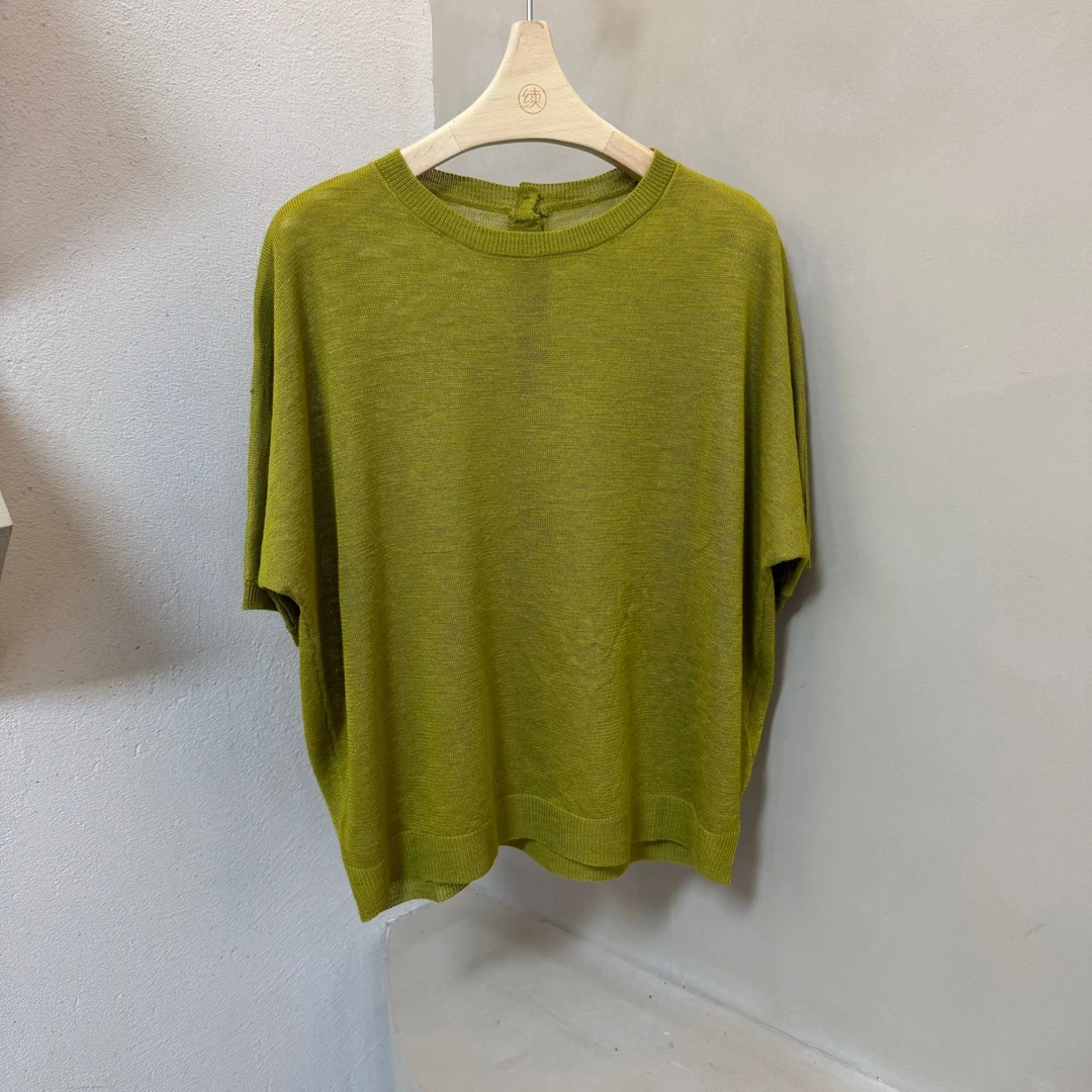 续吉麻衣春-25-299休闲百搭圆领简约针织杉