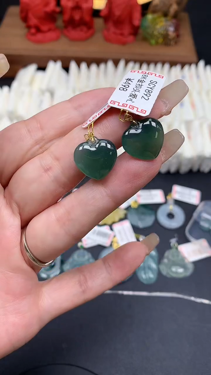【闪购商品】翡翠吊坠(不含链)18K金镶嵌MS150491（多样性发一件）