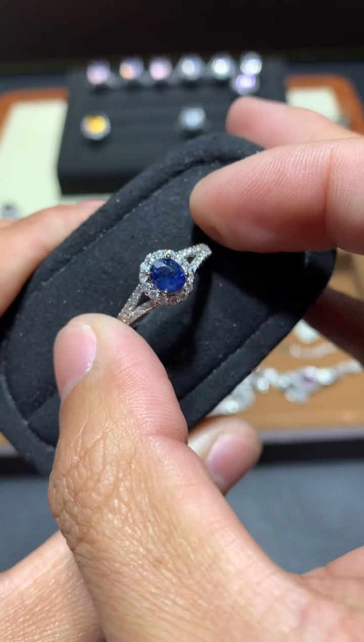 戒指蓝宝石未镶嵌K37【多样性发其一】