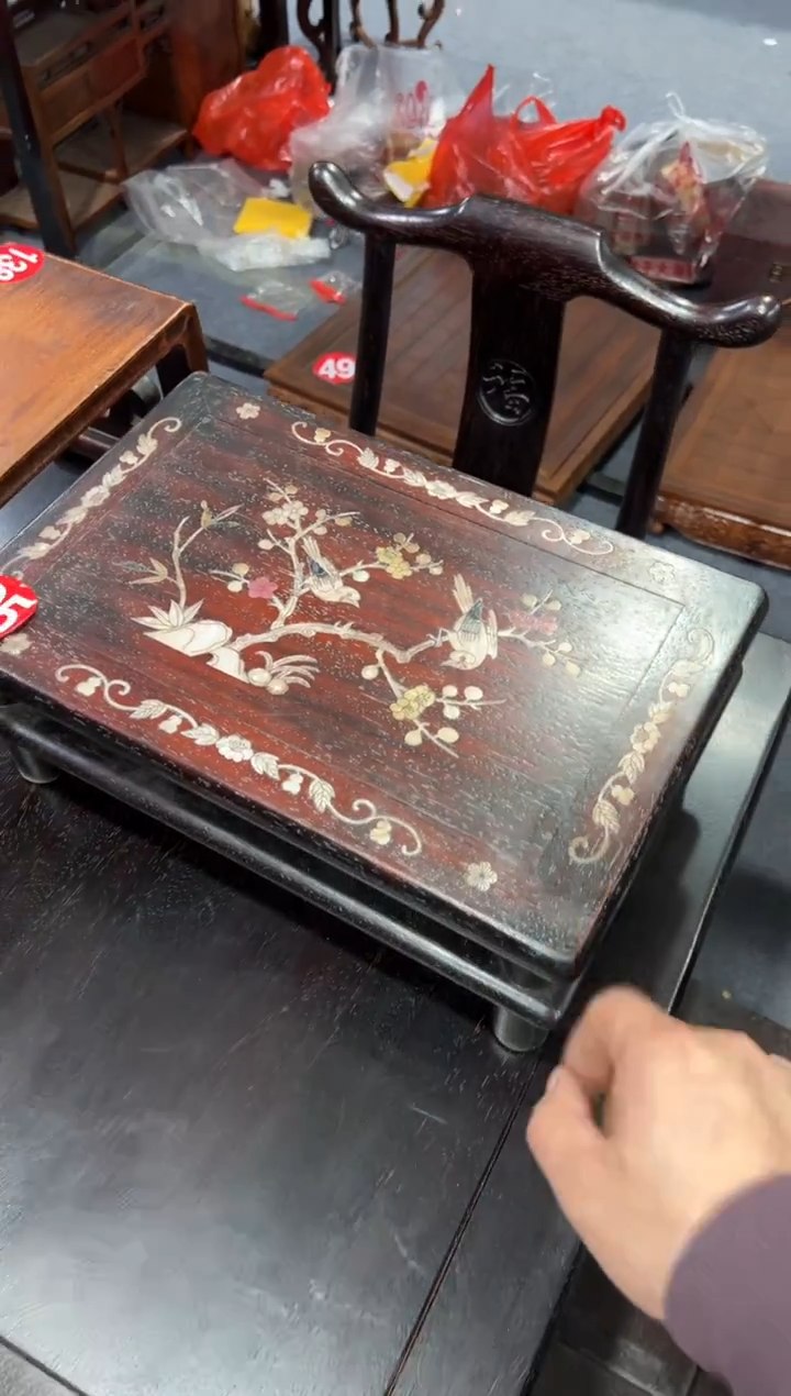 木木 非洲紫檀螺钿镶嵌炕桌飘窗桌底座